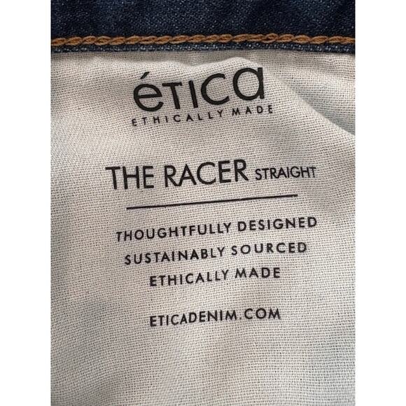 ETICA “The Racer” Straight Leg Jeans in Medium Lennox Blue Wash – Size 30 - Picture 10 of 11